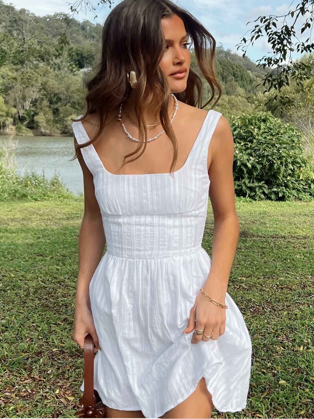 Princess Polly Lorinda Mini Dress in White